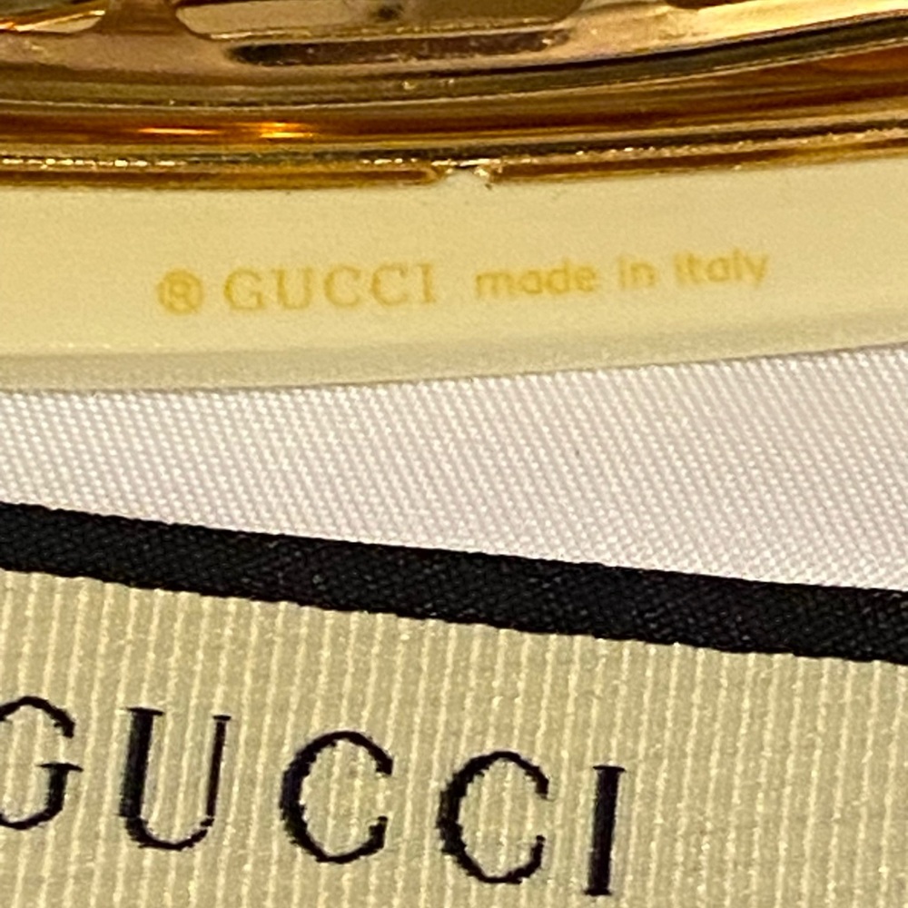 Gucci Cream Crystal Logo Hair Barrette - Picture 4 of 6